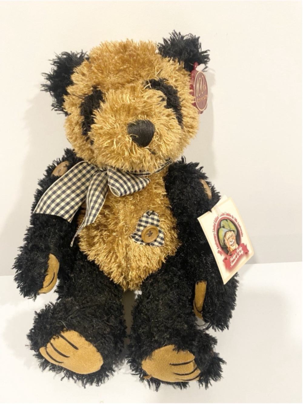 Dan Dee Teddy's Teddy 100th Anniversary Plush Bear Black Brown Limited Edition